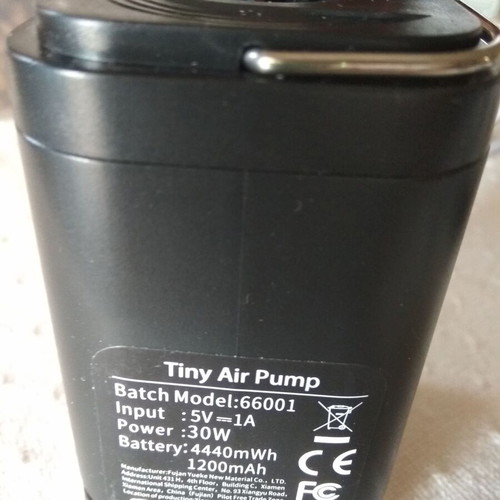 Air pressure pump rechargeable new with USB and 6 nozzles