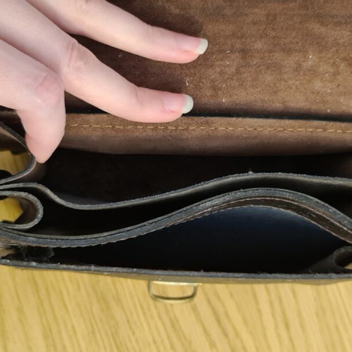 Leather crossbody bag small used, brown