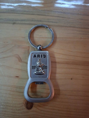 Metal keychain bottle opener ARIS F.C. new and authentic
