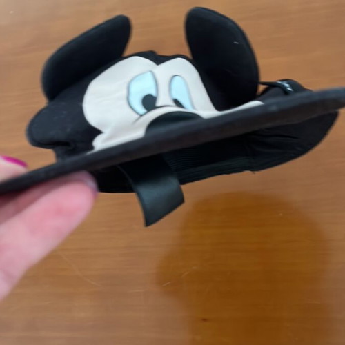 Mickey hat with ears like new, 9-12 months, H&M black beige