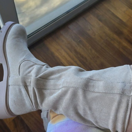 Suede tall beige boots size 40 new