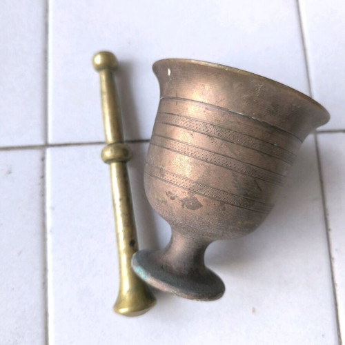 Brass mortar used, vintage