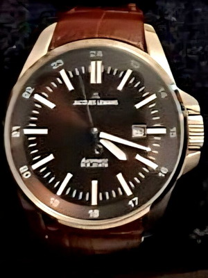 Ρολόι Jacques Lemans ανδρικό αυτόματο 45mm σαν καινούριο, μαύρο