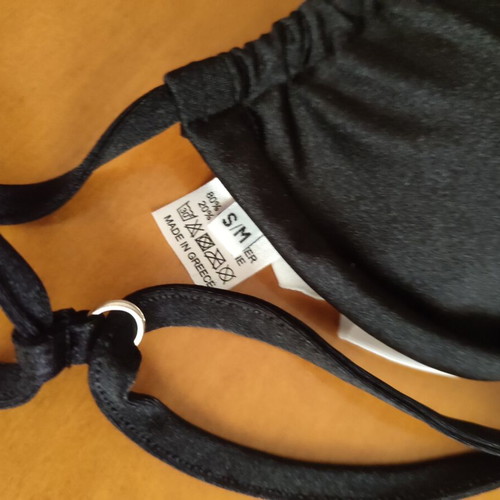 Decoro black bikini top new, size small-medium