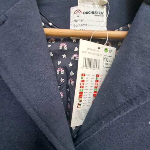 Girls' jacket size 10 new blue Orchestra