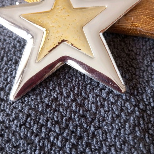 Star charm silver with gold new