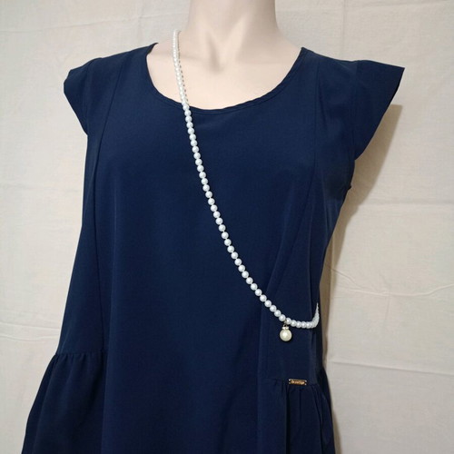 Le Vertige silk blouse XL like new, blue