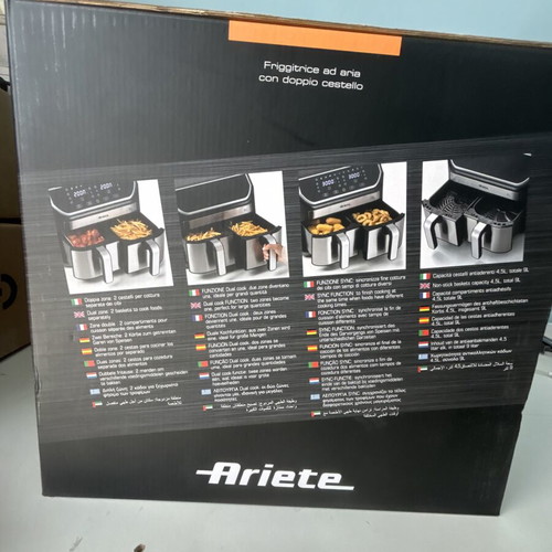 Ariete Air Fryer Dual Metal 4625 2100W 9L New