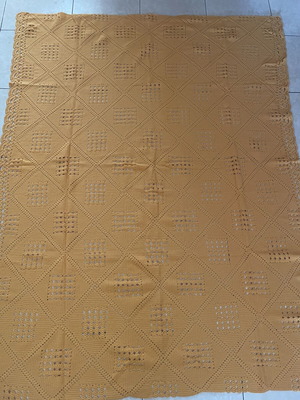 Handmade heirloom blanket and throw, 60 years old, new