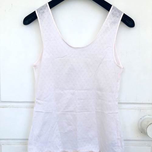 Vintage Lace Tank Top Malizia by La Perla Medium pale pink like new