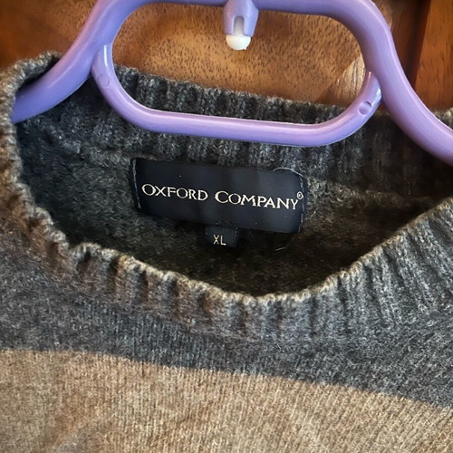 Oxford Company sweater XL like new, gray and brown