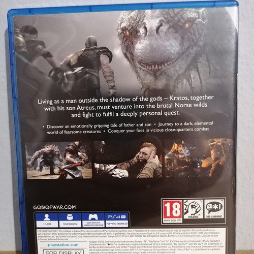 God of War PS4 promo display case used, without game