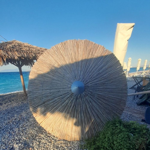 Straw Beach Umbrella used