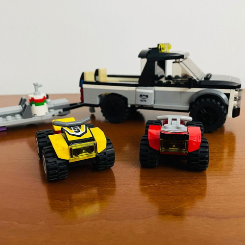 Lego City 60148 ATV Race Team used, truck and 2 ATVs
