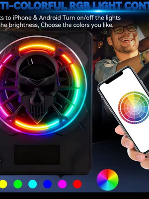 Subwoofer 10" ενεργό με ρυθμιζόμενο RGB LED, μικρό μέγεθος