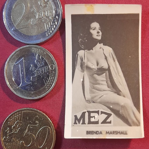 Brenda Marshall vintage collectible MEZ photo sticker