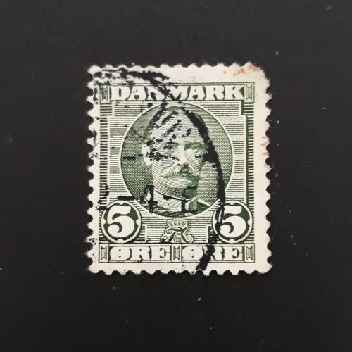Σφραγίδα Denmark 1907, 5o, King Frederik VIII πράσινη σαν καινούργιο