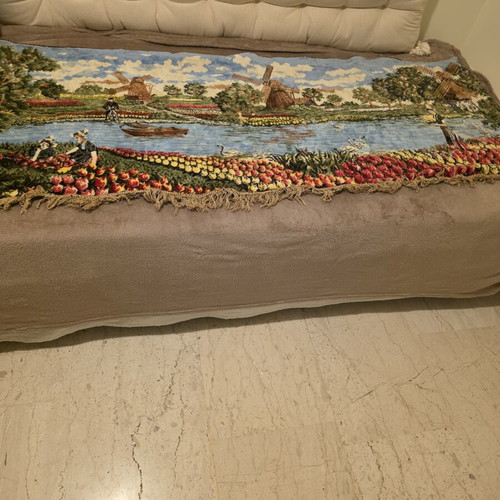 Vintage wall decorative rug velour 1.62m width 62cm height