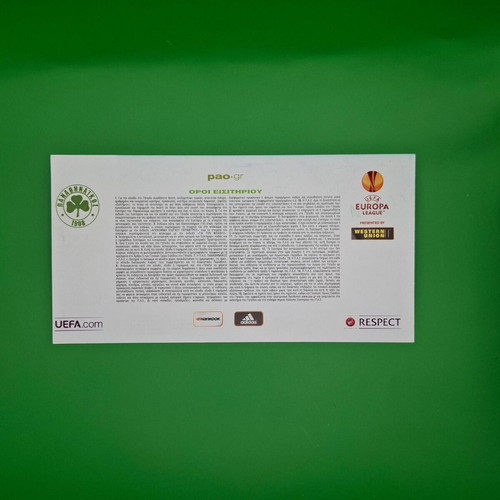 Panathinaikos Tottenham Invitation used, Europa League 2012-2013