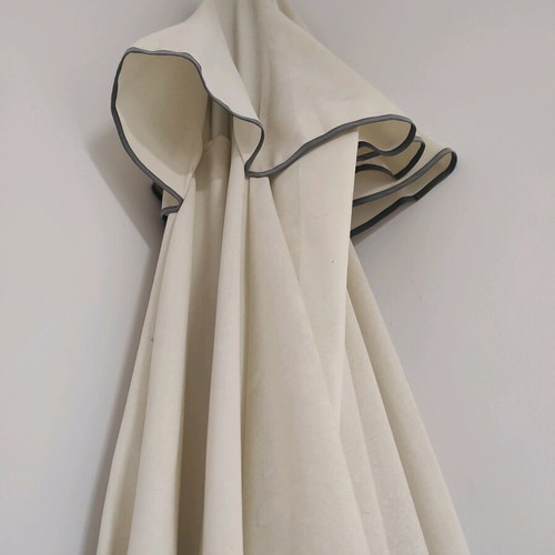 Outdoor umbrella like new, white without base