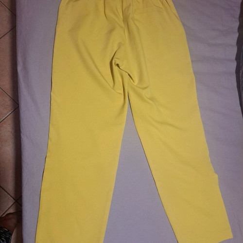 Women's high-waist pants like new, yellow, size M