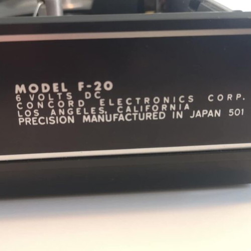 Concord F20 Sound Camera like new, rare Japanese sound recorder