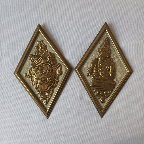Buddhist wall decorations like new, 30x18 cm, set of 2