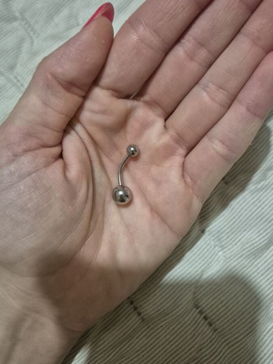Steel Navel Piercing like new, simple design