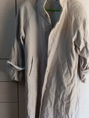 Gianni Rodini women's light gray open coat large size used