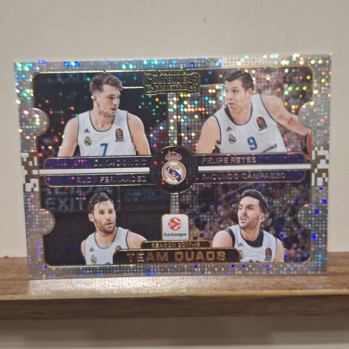 Real Madrid Team Quads Sparkle Panini Contenders EuroLeague card like new
