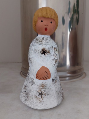 Ceramic Angel Tealight Holder 20cm Vintage Style