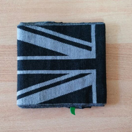 United Colors of Benetton scarf with England flag design, grey and black