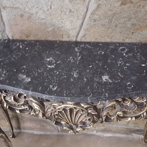 Classic entrance console used with marble top