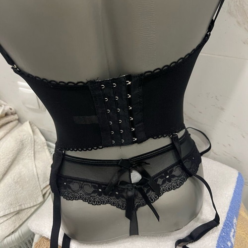 Corset and lingerie new, black, size 34/XS