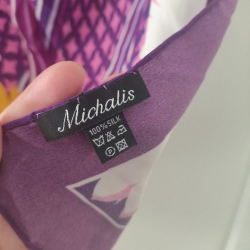 Michalis 100% Silk Scarf like new, multicolor