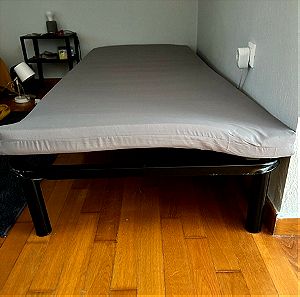 Jysk 2 κρεβάτια με  βάσεις 80x200εκ με τάβλες, ατσάλινα πόδια και στρώμα αφρού basic