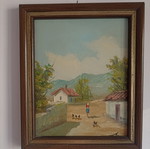 Paintings 37x30 cm, framed, set of 2