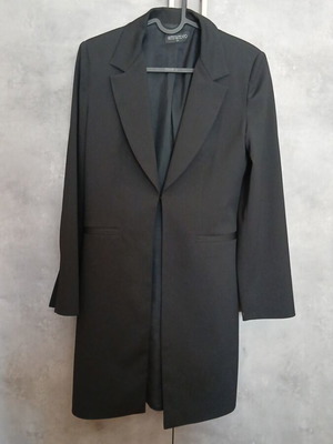 Long women's jacket Attrattivo like new, black, size S