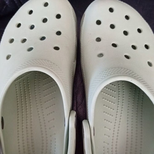 Crocs women's slippers, size 39, green