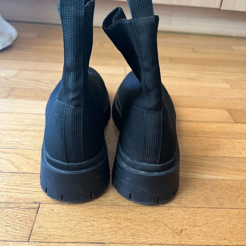 Black sock boots like new, size 38
