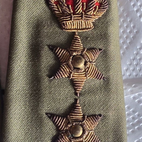 Greek Army Epaulets 1940 used, lieutenant colonel rank