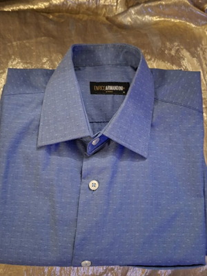 Enrico Armandini men's long-sleeve shirt medium like new, blue