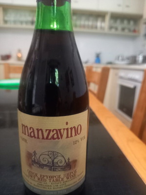 Manzavino dry red wine sealed, vintage 1994 from Kefalonia
