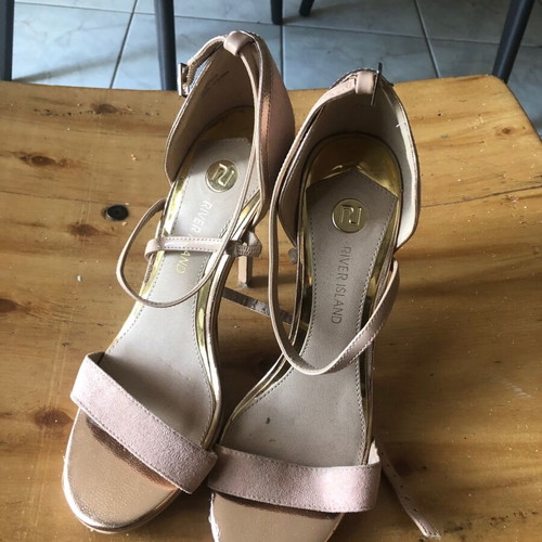 River Island women's shoes used, beige, size 40, sandals platforms