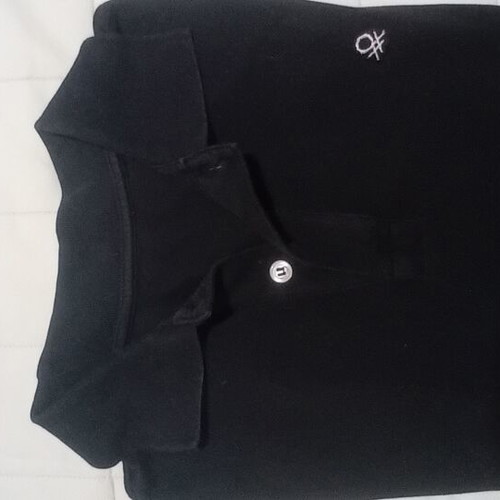 Benetton polo shirt black size 10-11 years like new
