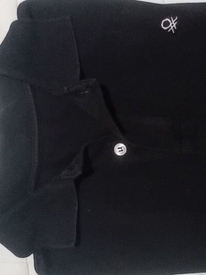 Benetton polo shirt black size 10-11 years like new