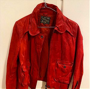 Red leather jacket  / κόκκινο δερμάτινο
