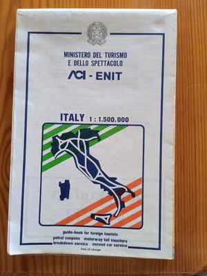 Italy map used in good condition