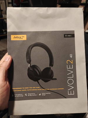 Jabra Evolve2 40 SE MS Duo USB-C ακουστικά καινούργια, ενσύρματα
