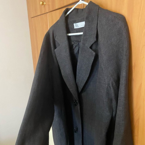 Zara long jacket new, gray, size large